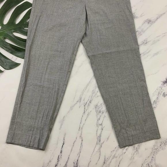 St John Womens Dress Pants Size 10 Light Gray Wool Straight Leg Flat Front - Picture 4 of 9